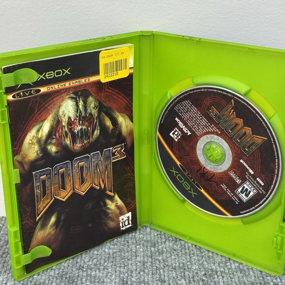 Doom 3 (Microsoft Xbox,‎ 2005) CIB Complete w/Manual - Tested Working